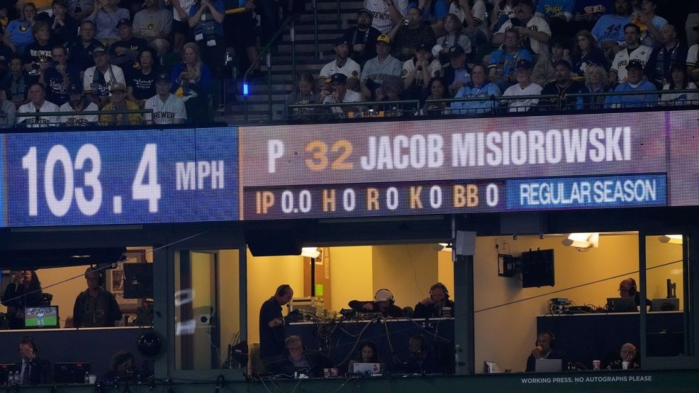 Brewers' Jacob Misiorowski sets World Series velocity record on his first pitch — Fox 11 Green Bay Sports, Chanhassen Sports news