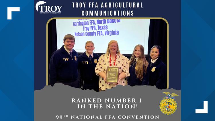 Troy FFA students place first in the nation in Agricultural Communications — KCEN (Central Texas), Chanhassen Schools news