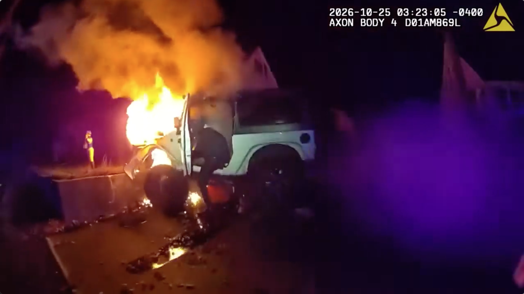 Bodycam video shows police rescuing man from burning Jeep after crash; driver facing multiple charges — FOX 9, Chanhassen Community news